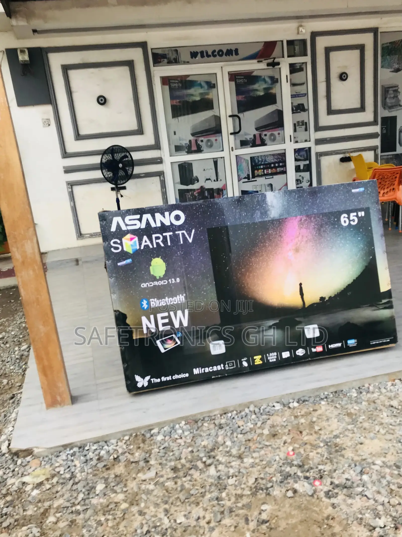 65 Inches Asano Smart Black Glossy Led Tv