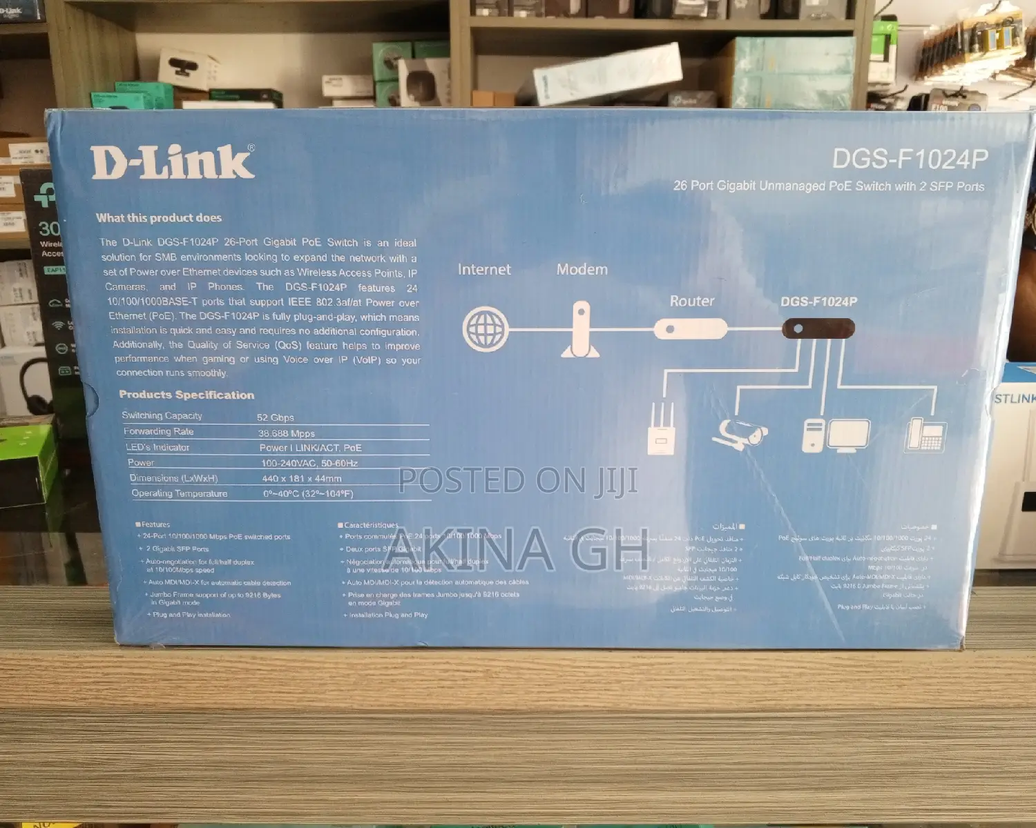 D-Link 24 Port Gigabit Unmanaged Poe Switch DGS-F1024p