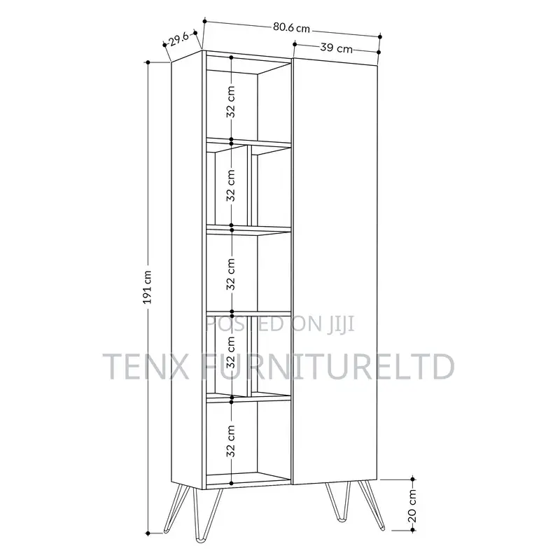 Bookcase / Bookshelves (White)Ant
