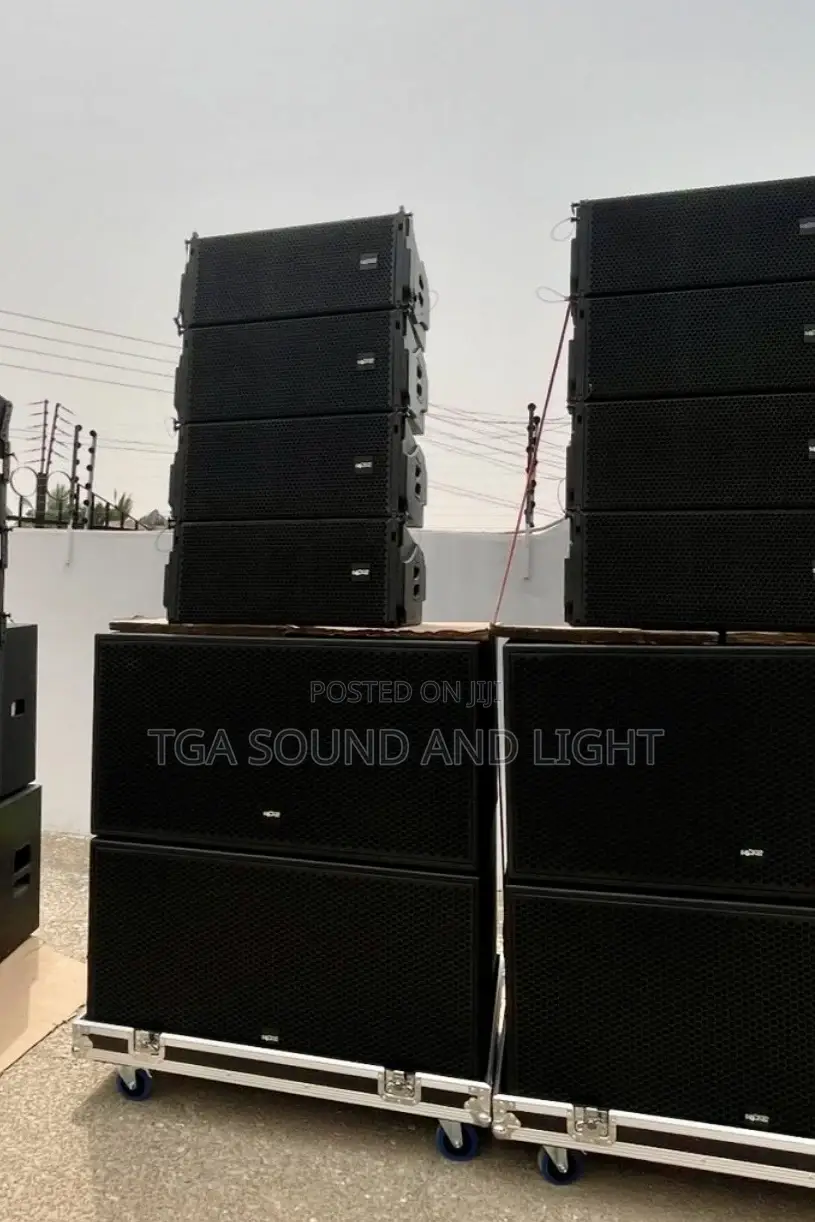 Line Array Set - 4 Pairs Mid, 2 Pairs Bass and Full Rack