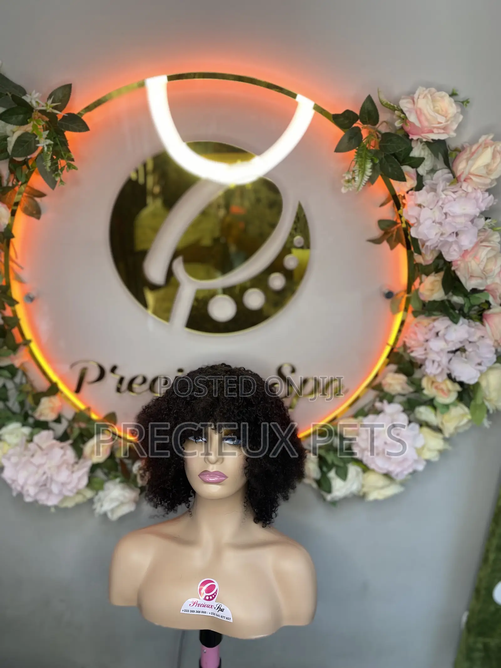 Wet Curls Fringe Wig
