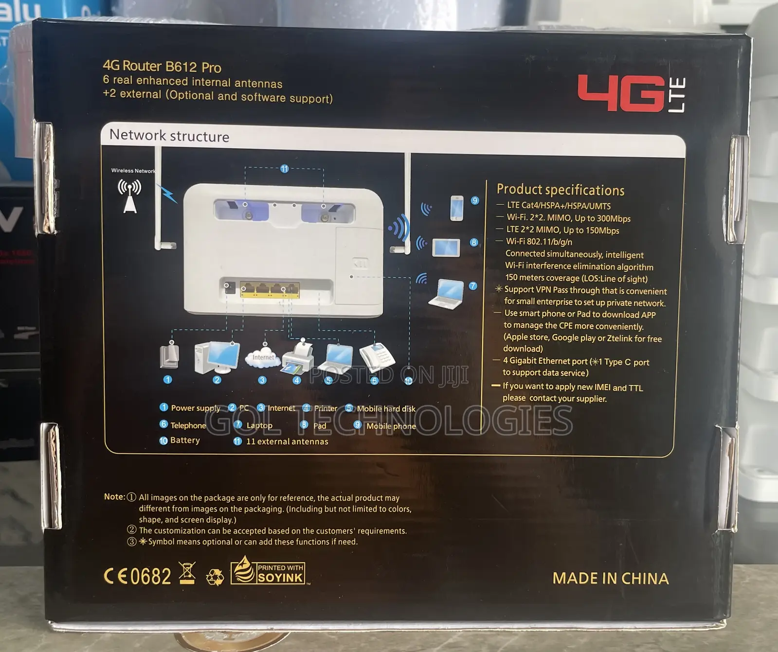 4G Router Luxury B612 Pro 4G LTE Smartbox 5000mah Battery