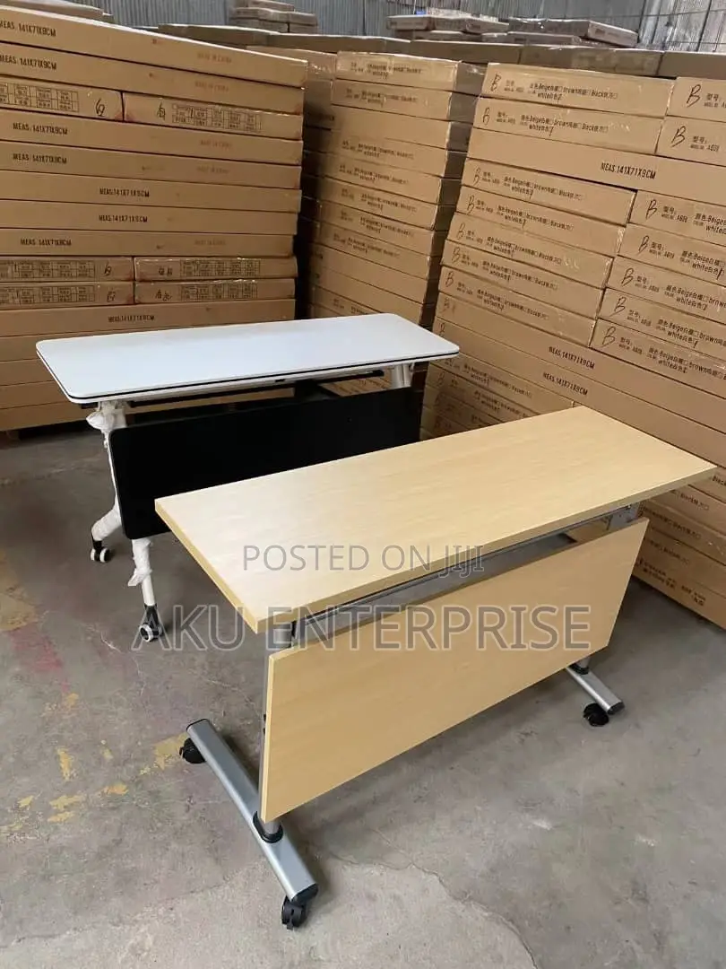 Office Student Conference Folding Computer Table Lock Wheels