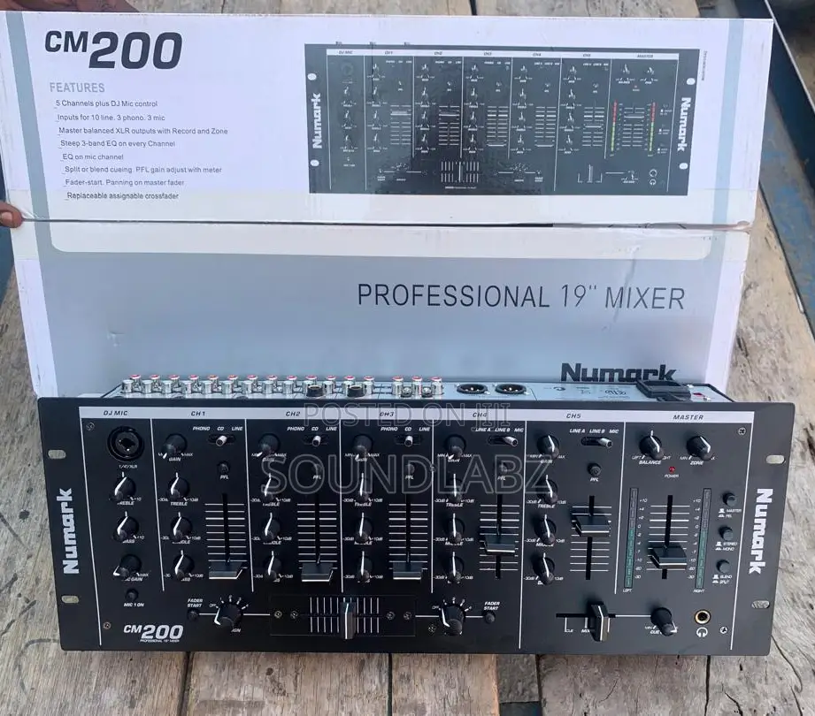 Numark Cm200 5 Channel Rackmountable Dj Mixer