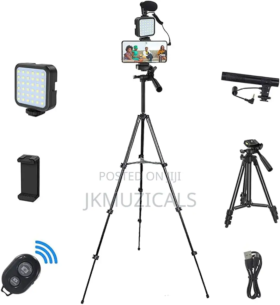 Tripod Stand With Light_ Video Making Kits