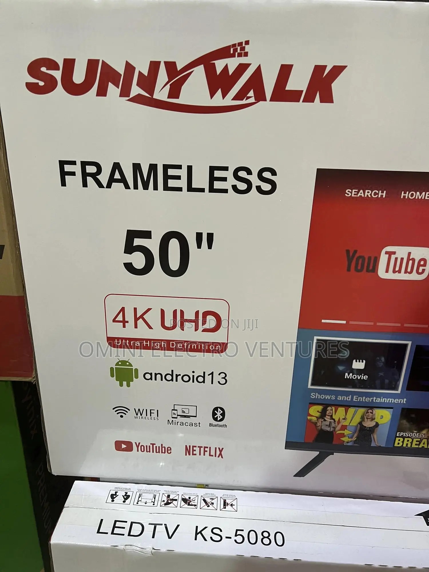 Brand New 50” Sunny Walk Smart Uhd Tv