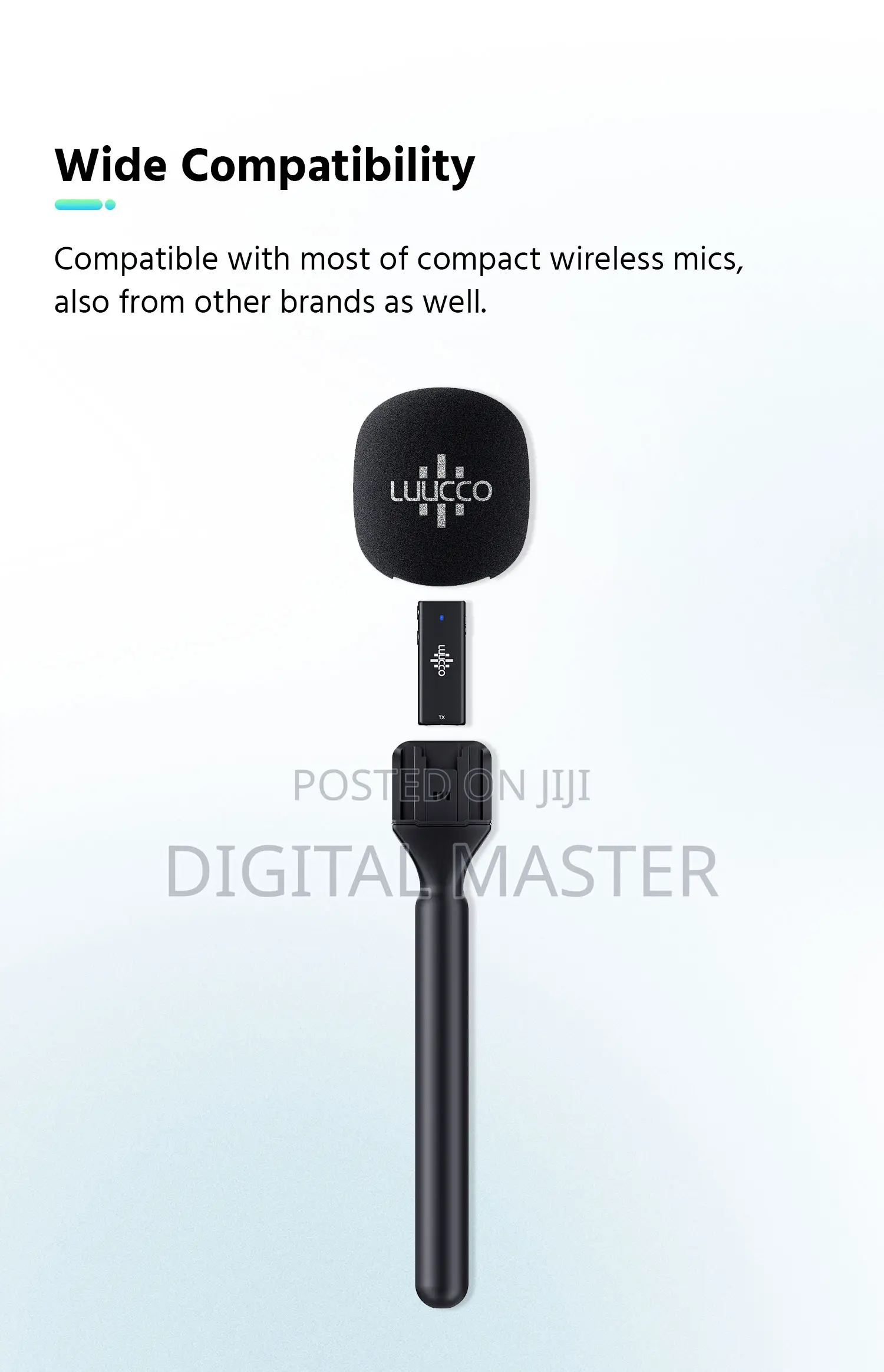 Luucco Wirefree Mini Wireless Microphone Handheld Adapter