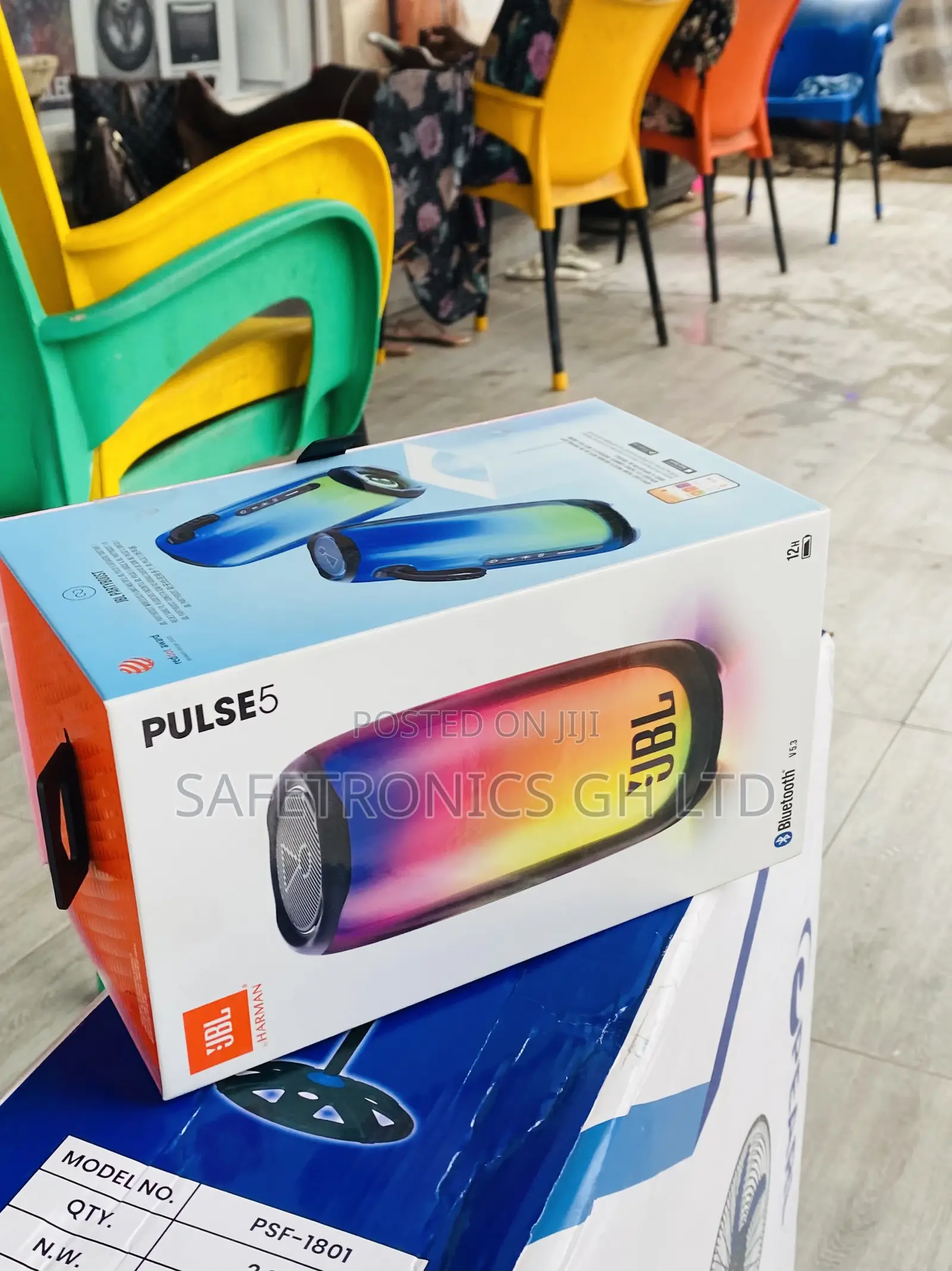 Black Bluetooth Wireless JBL Pulse 5 Electric Speaker