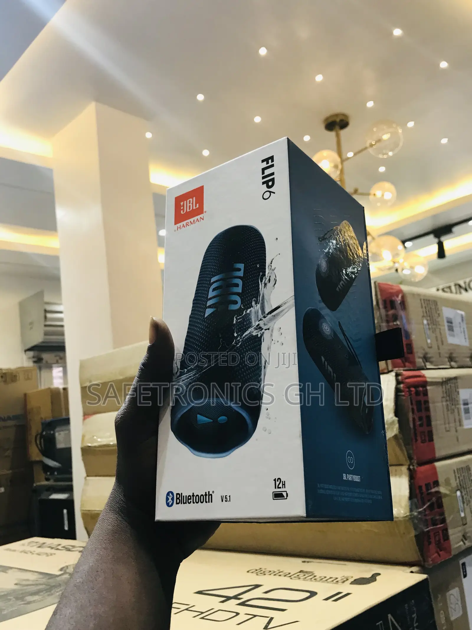 Bluetooth Wireless Black Electric Flip 6 Speaker