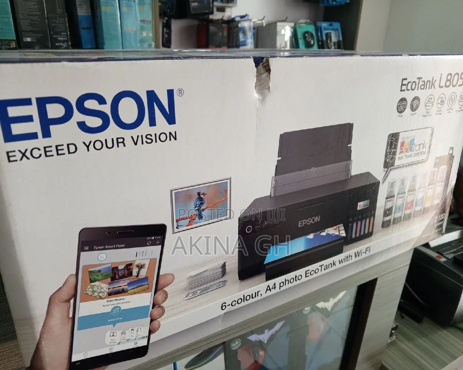 Epson Eco Tank L8050 A4 Photo Printer With Wi-fi 6 Color