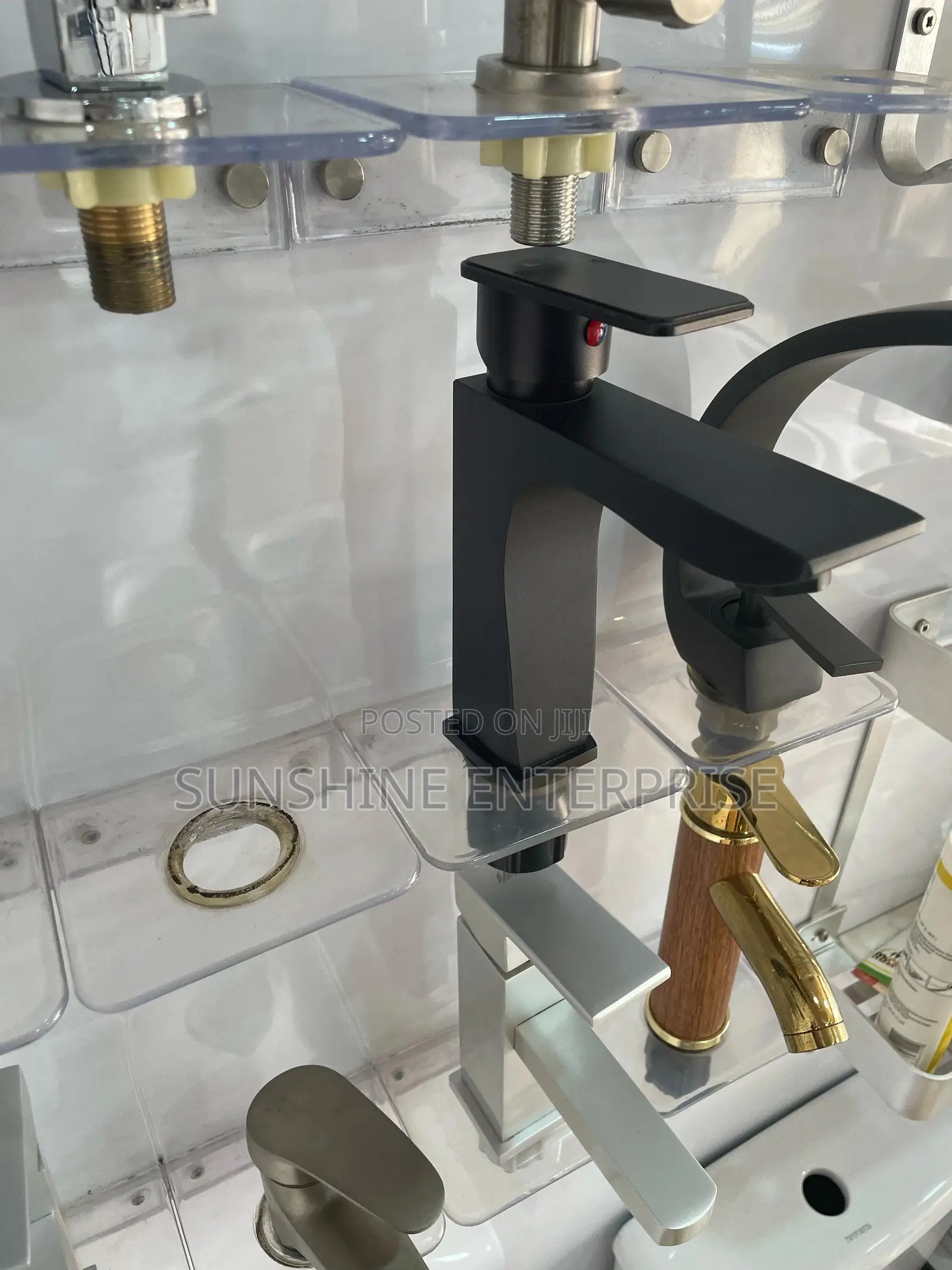 All Black Hot and Cold Wash Hand Basin Tap