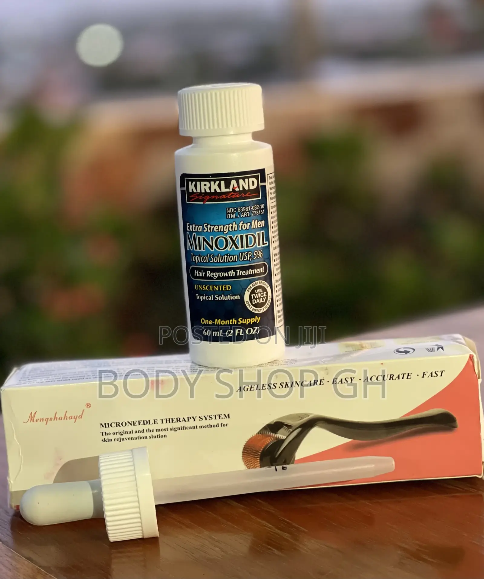 Extra Strength Kirkland Minoxidil Oil + Derma Roller