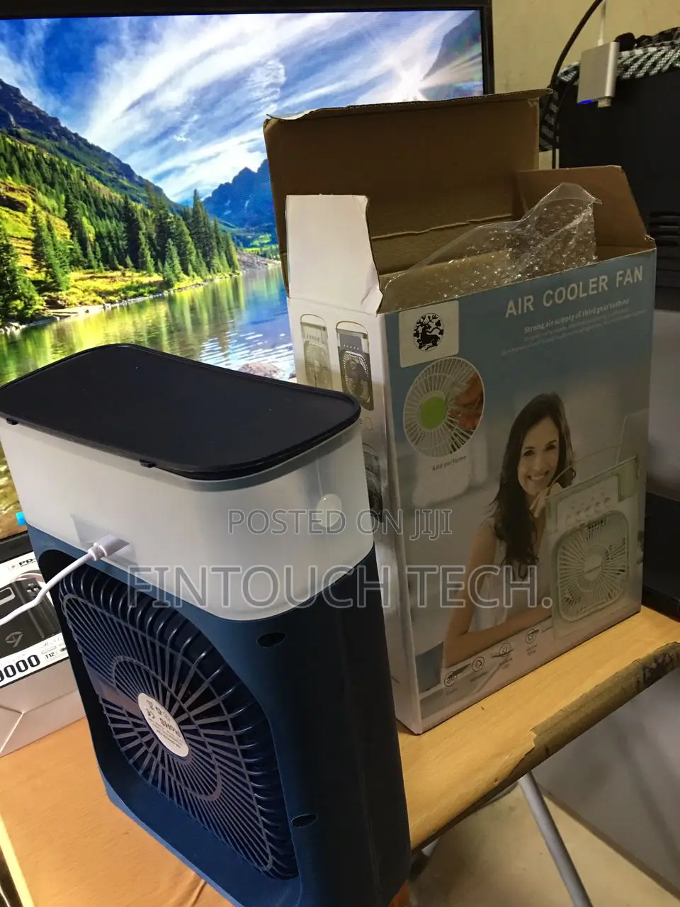 Portable Mini Air Cooler Fan With Mist Spray