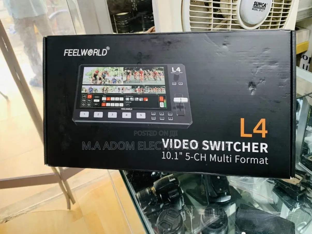 High Quality FEELWORLD L4 Multi Camera Video Mixer Switcher.