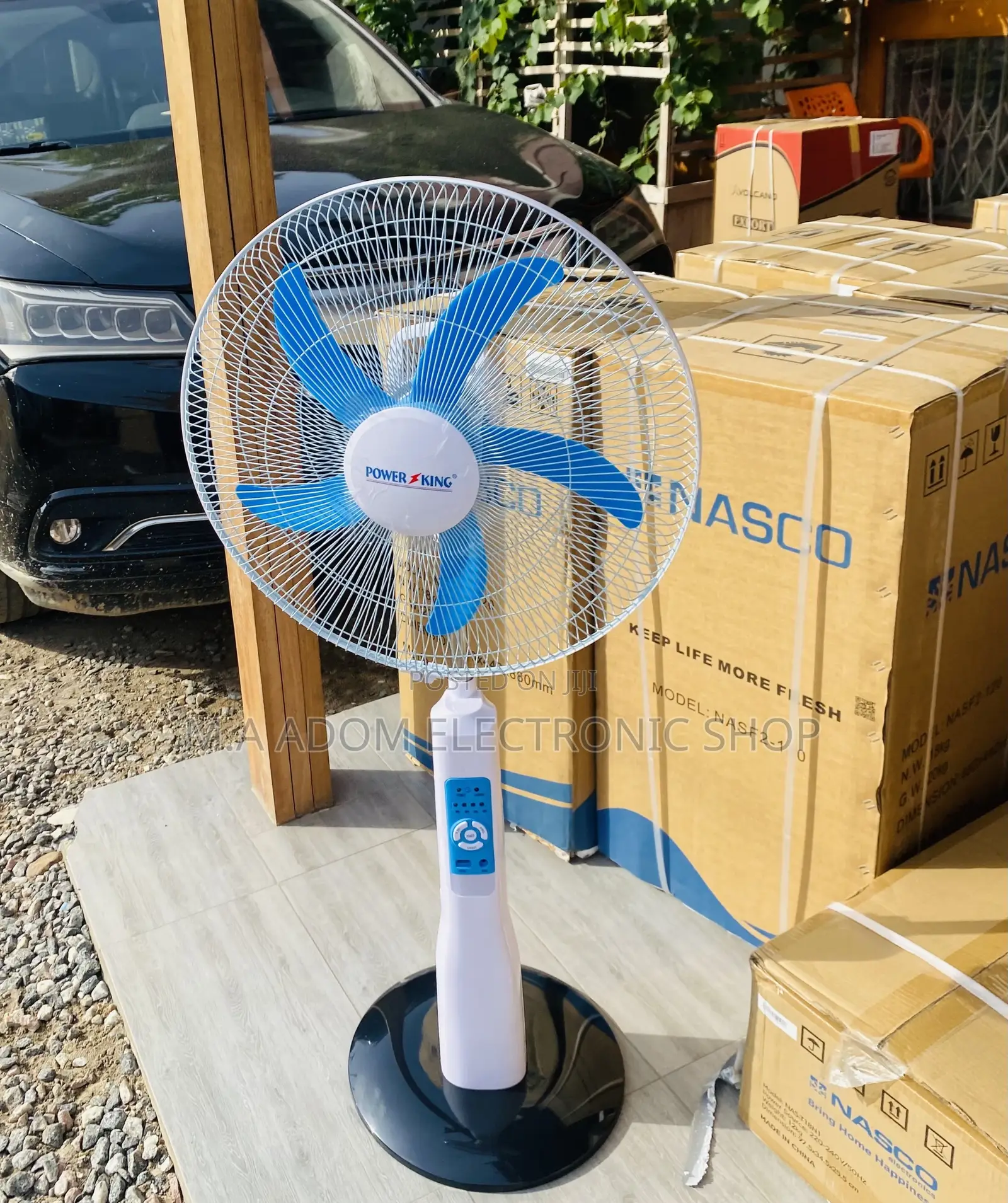 Authentic Power King Rechargeable Electric Standing Fan.