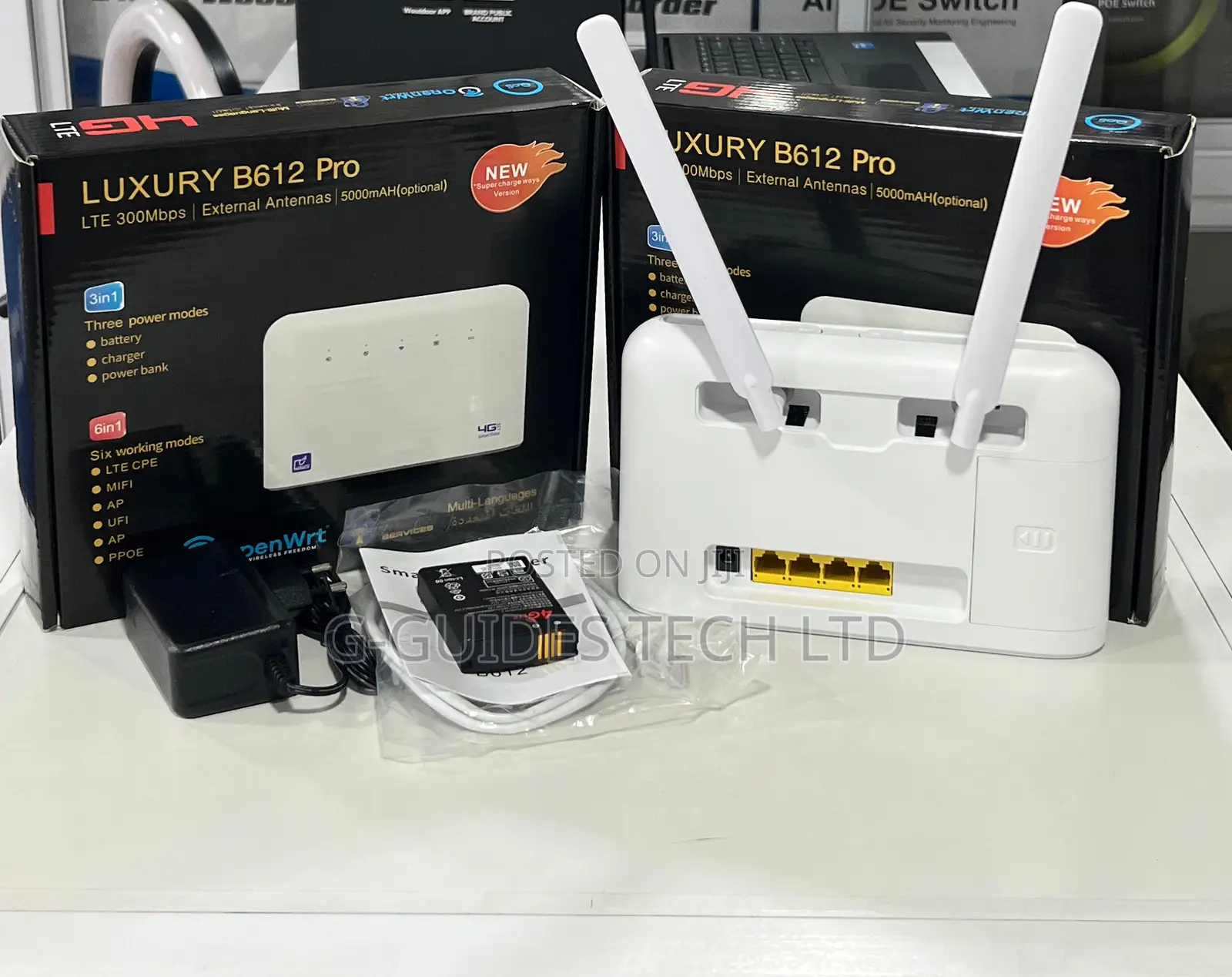 Luxury B612 PRO 4G Router, Luxury 4G Router 300mbps+Battery