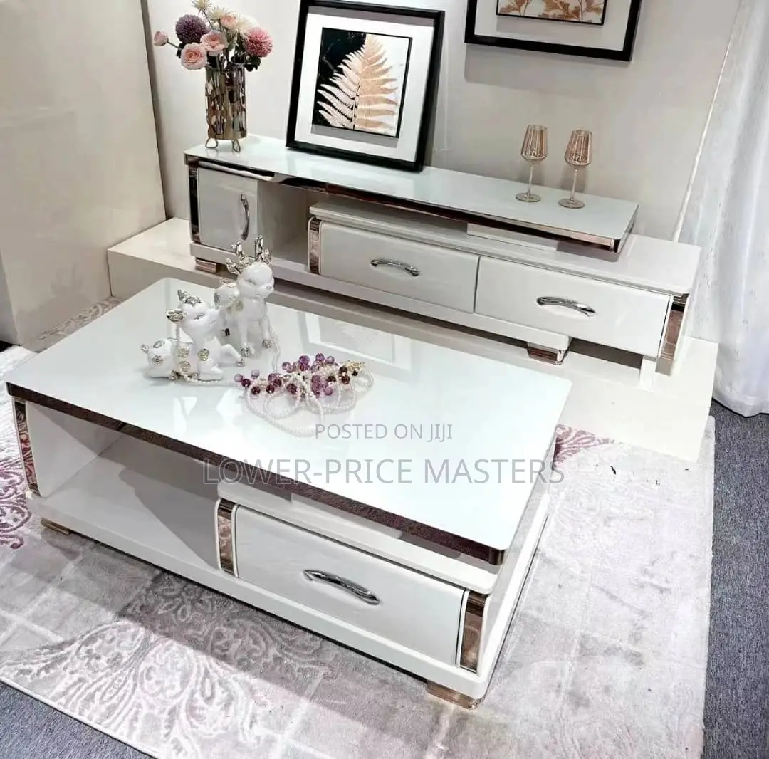 Modern Tv Stand And Luxurious Center Table Set