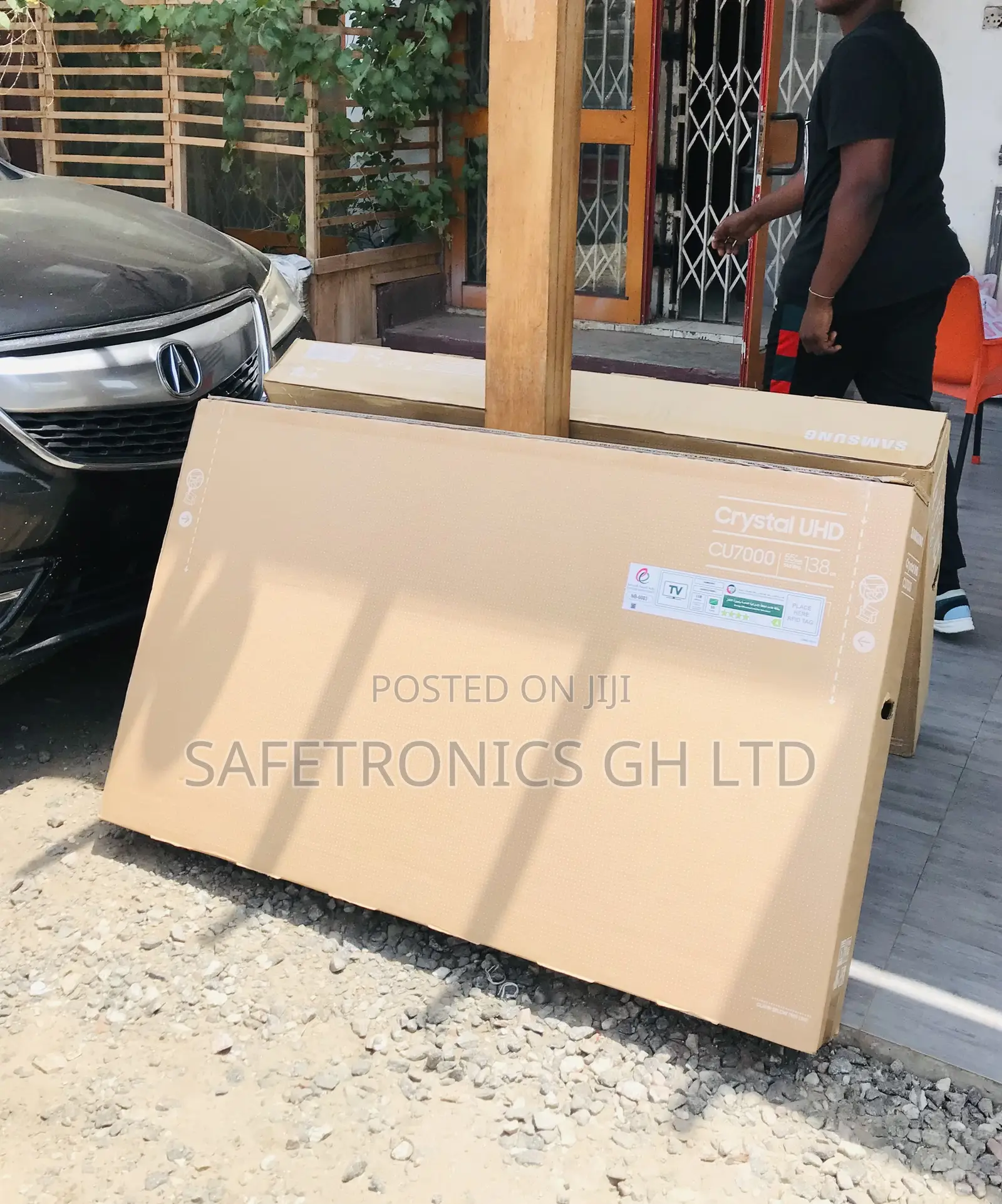 Black Electric Samsung Smart 55 Inches Glossy Led Cu70
