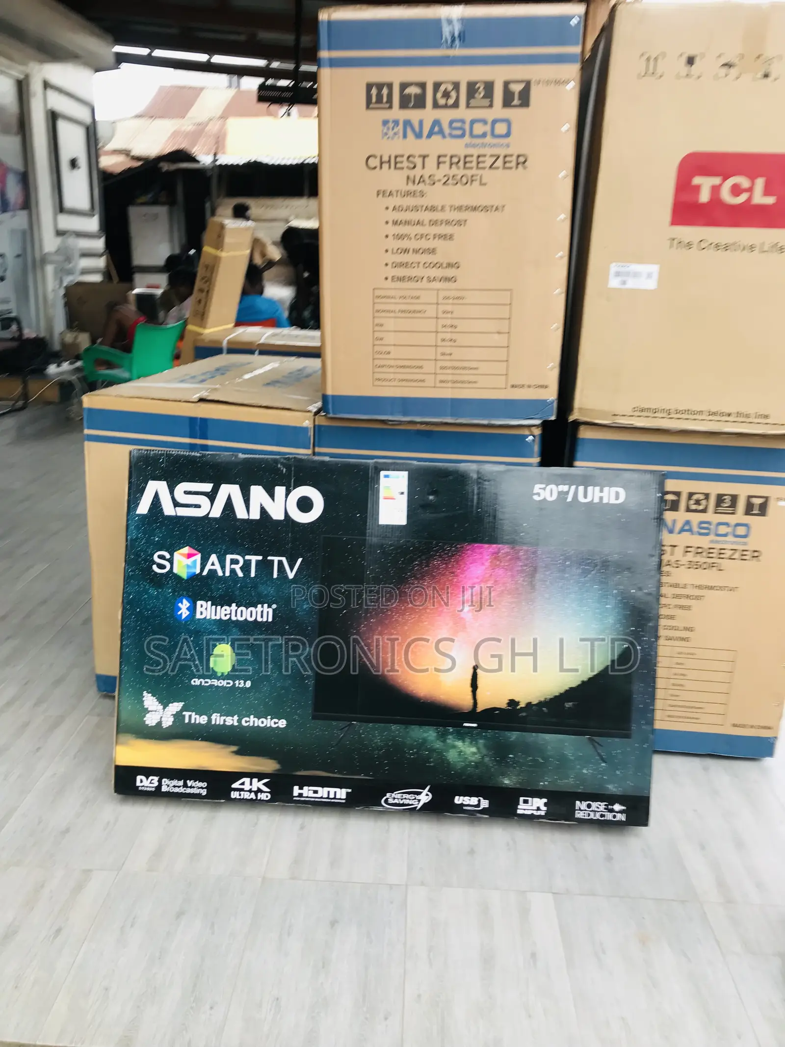 Asano 50 Inches Glossy Led Electric Black Smart Tv