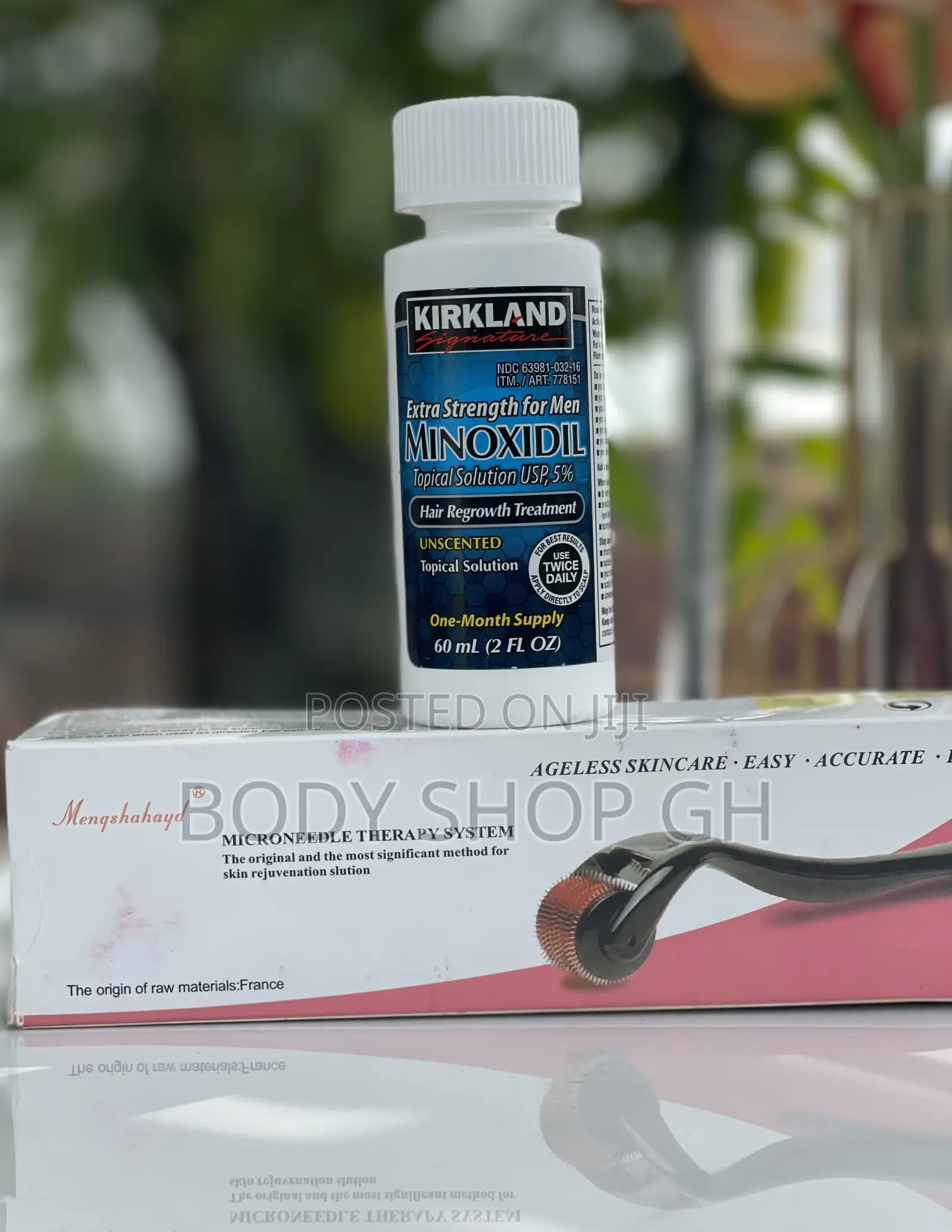 Derma Roller + Kirkland Minoxidil Hairline Regrowth Package