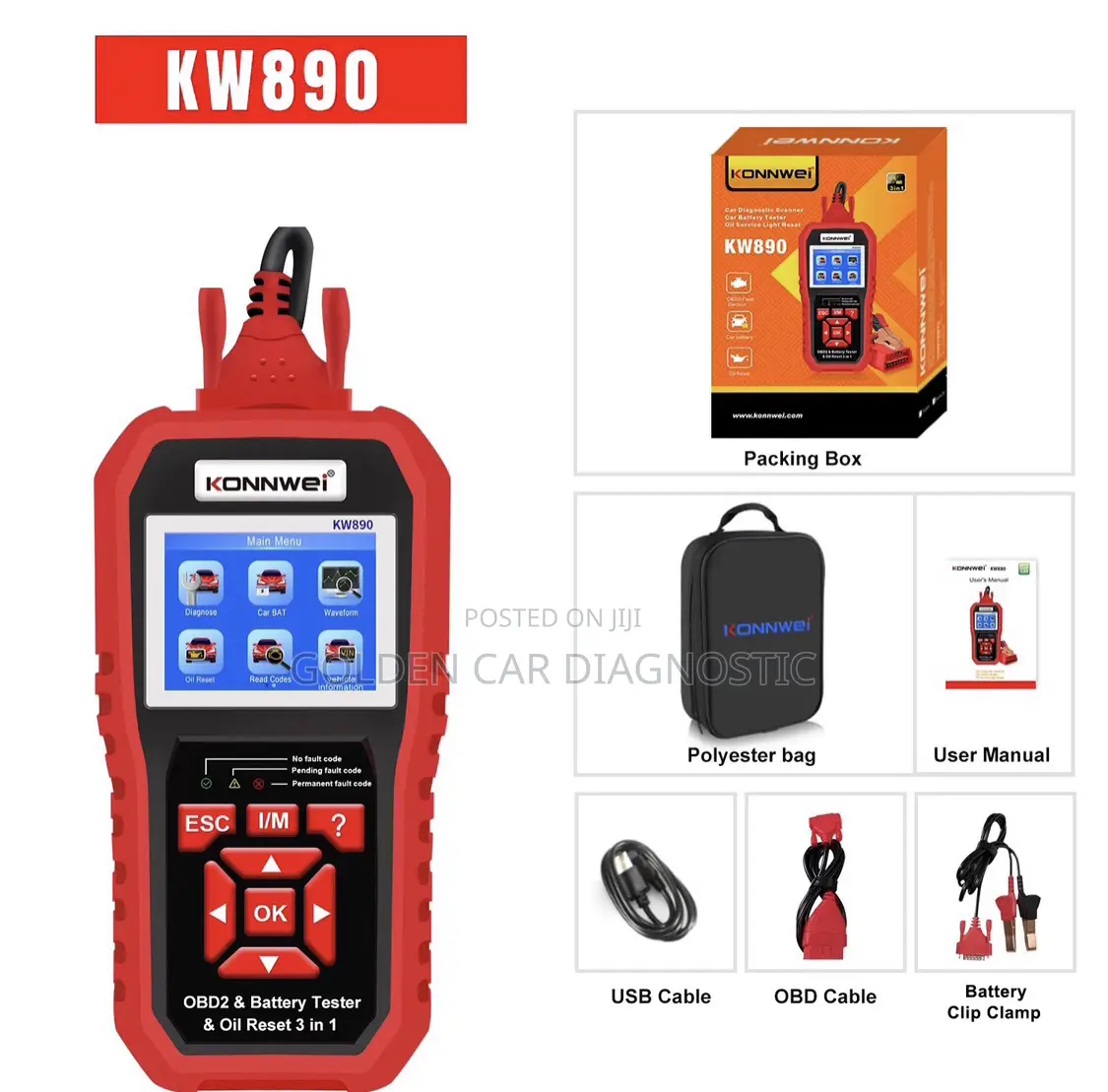 Konnwei KW890 OBD2 Car Diagnostic Scanner
