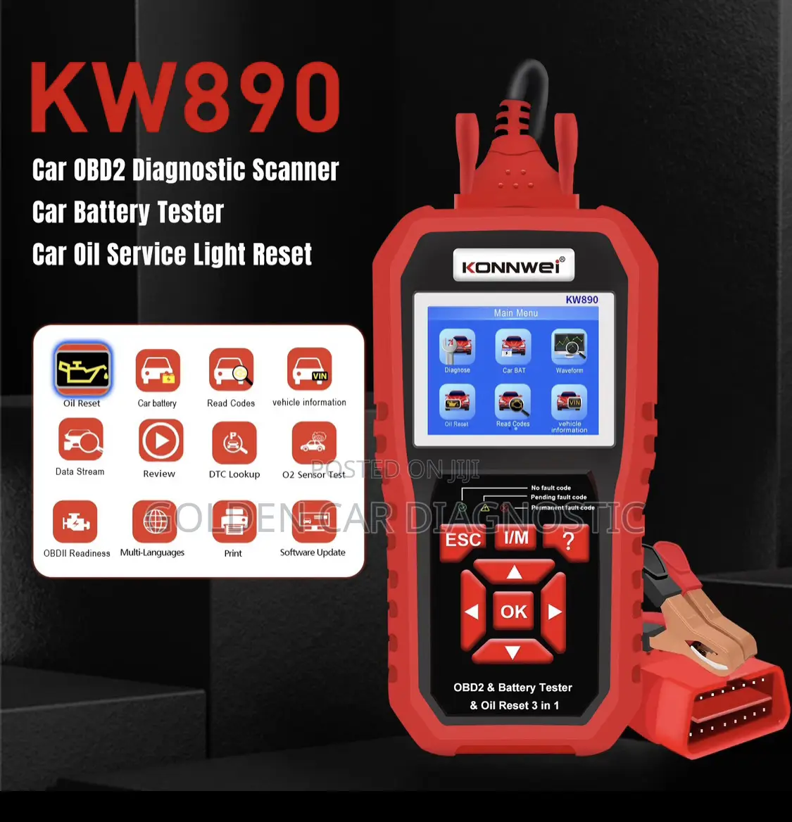 Konnwei KW890 OBD2 Car Diagnostic Scanner