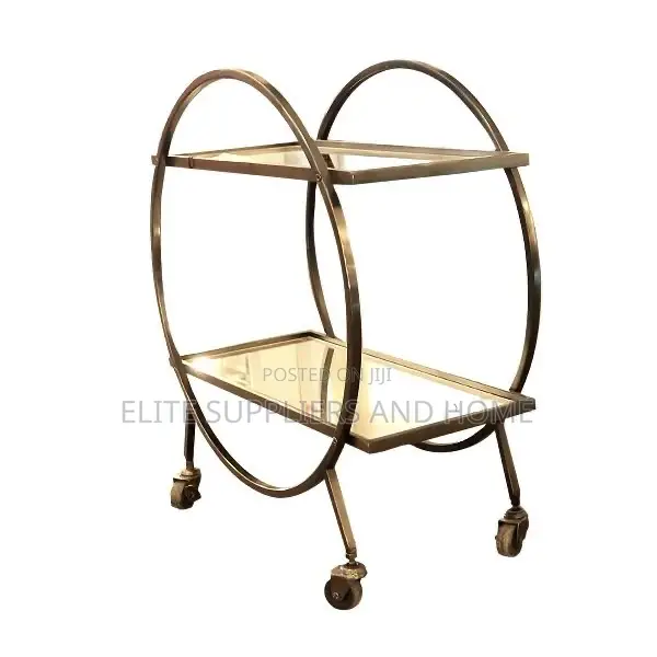 Trolley Bar With Glass Top