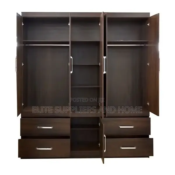 Wooden Wardrobe 6 Doors 4 Drawers
