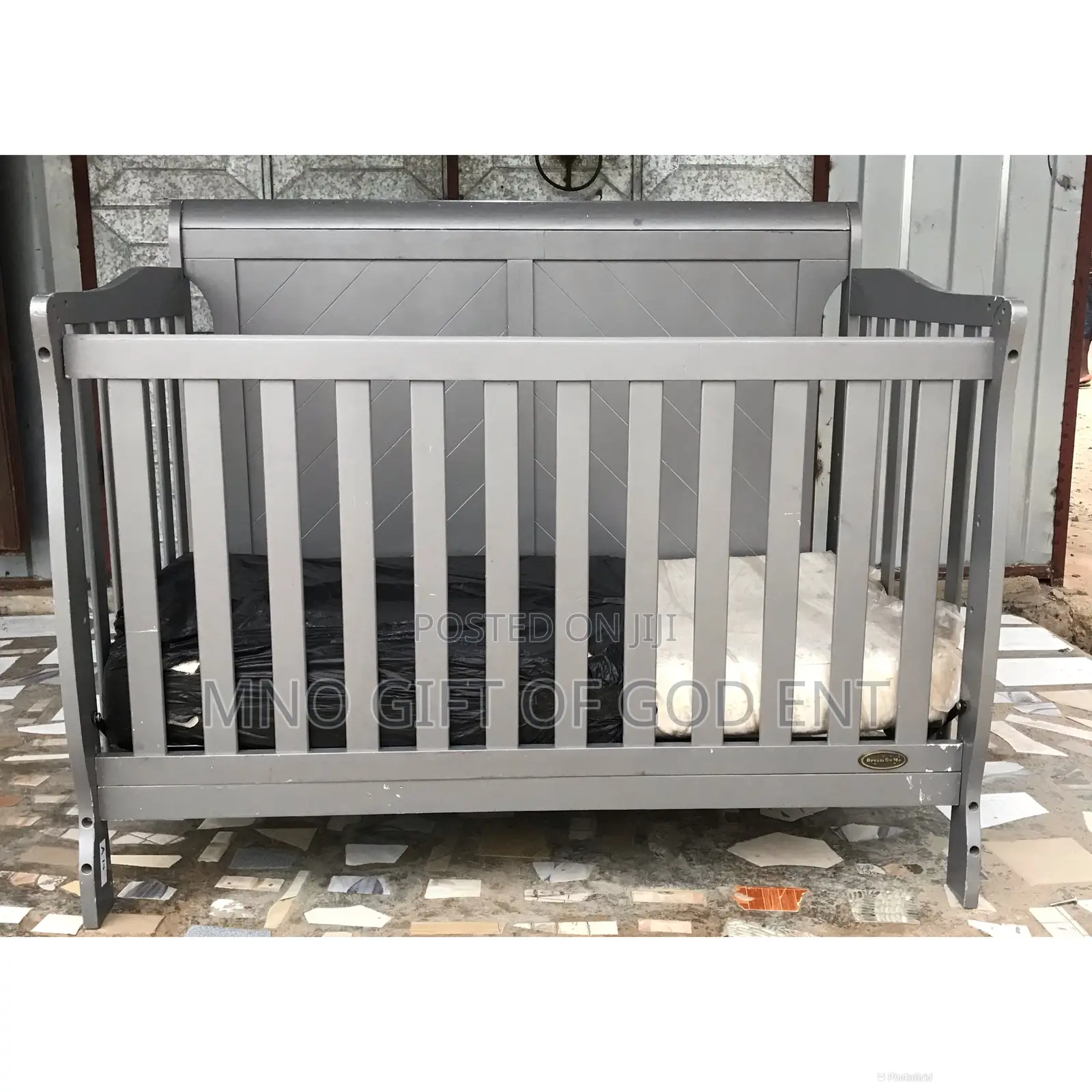 Alice 3-in-1 Full Panel Convertible Mini Crib, Storm Grey,