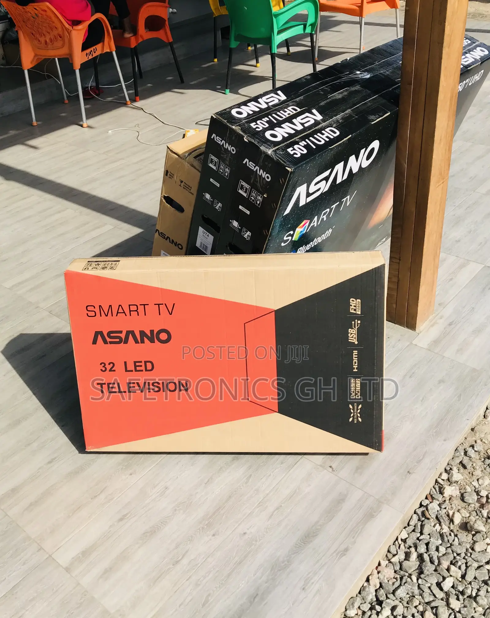 Glossy Led Electric Asano Black Smart 32 Inches Tv