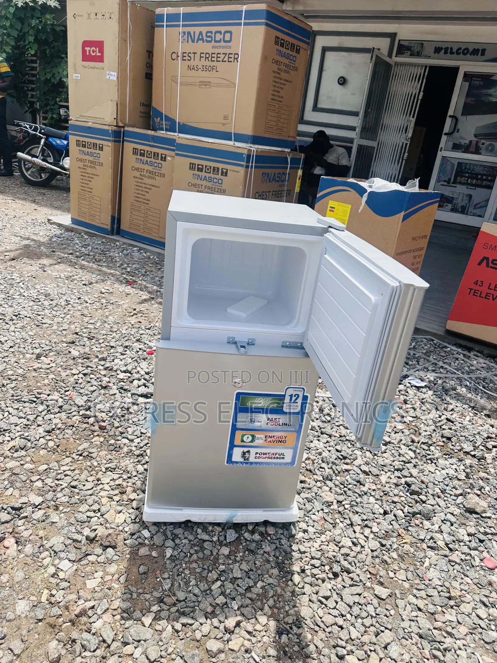 Shop for Nasco Table Top Double Door Fridge Grey Color