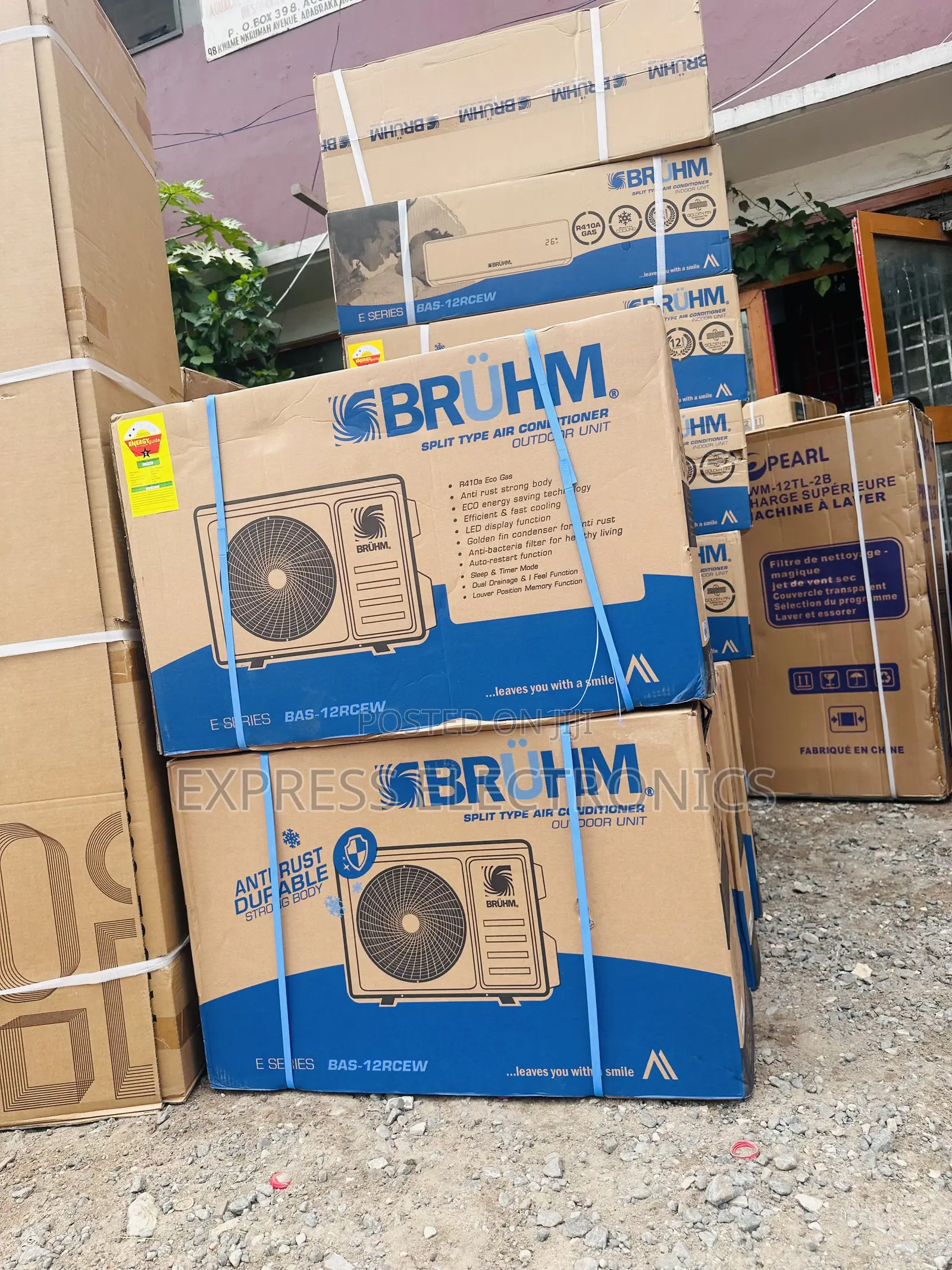 Eco Friendly System Split R410 Gas 1.5hp Bruhm AC White