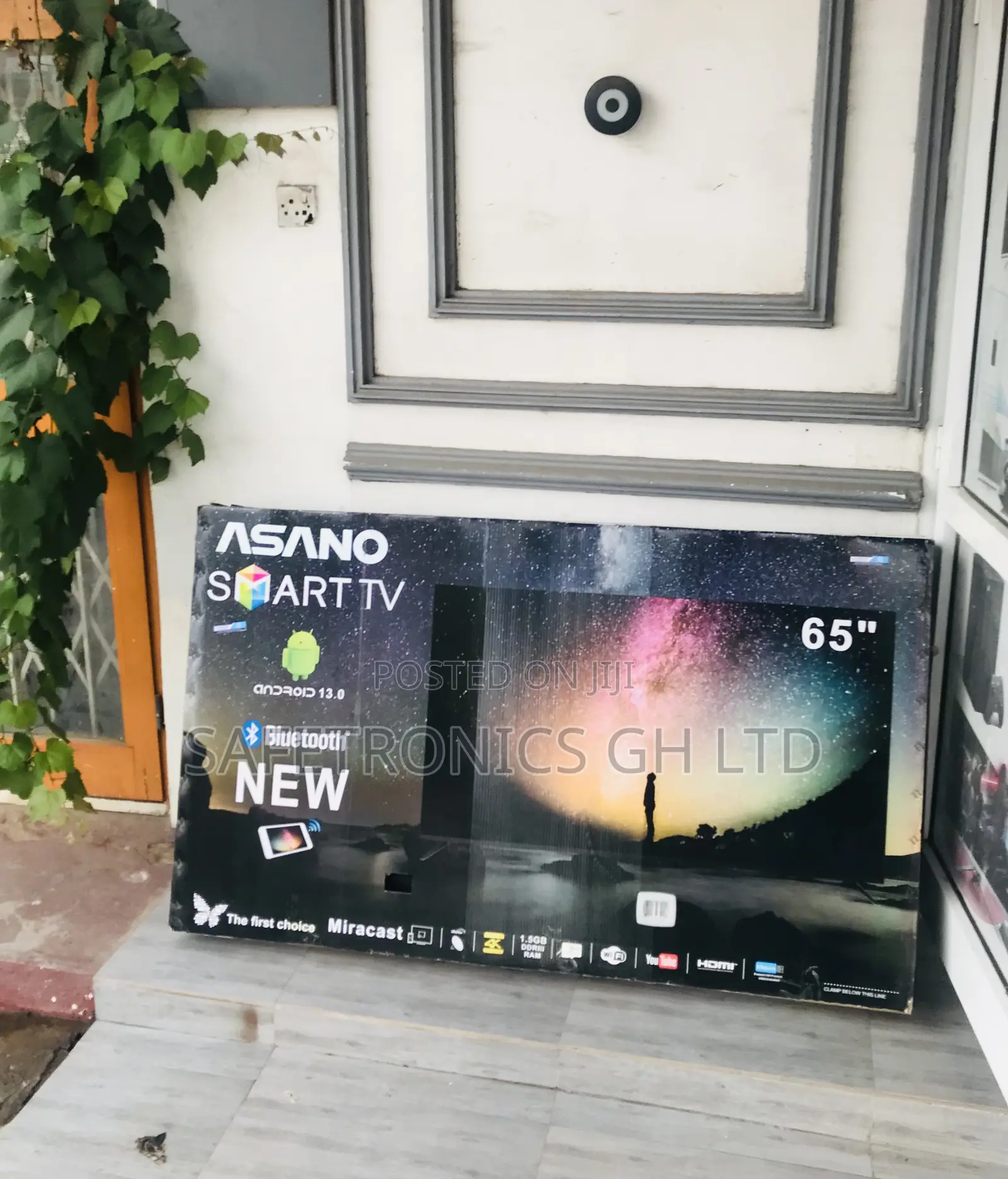 65 Inches Glossy Led Electric Black Smart Tv