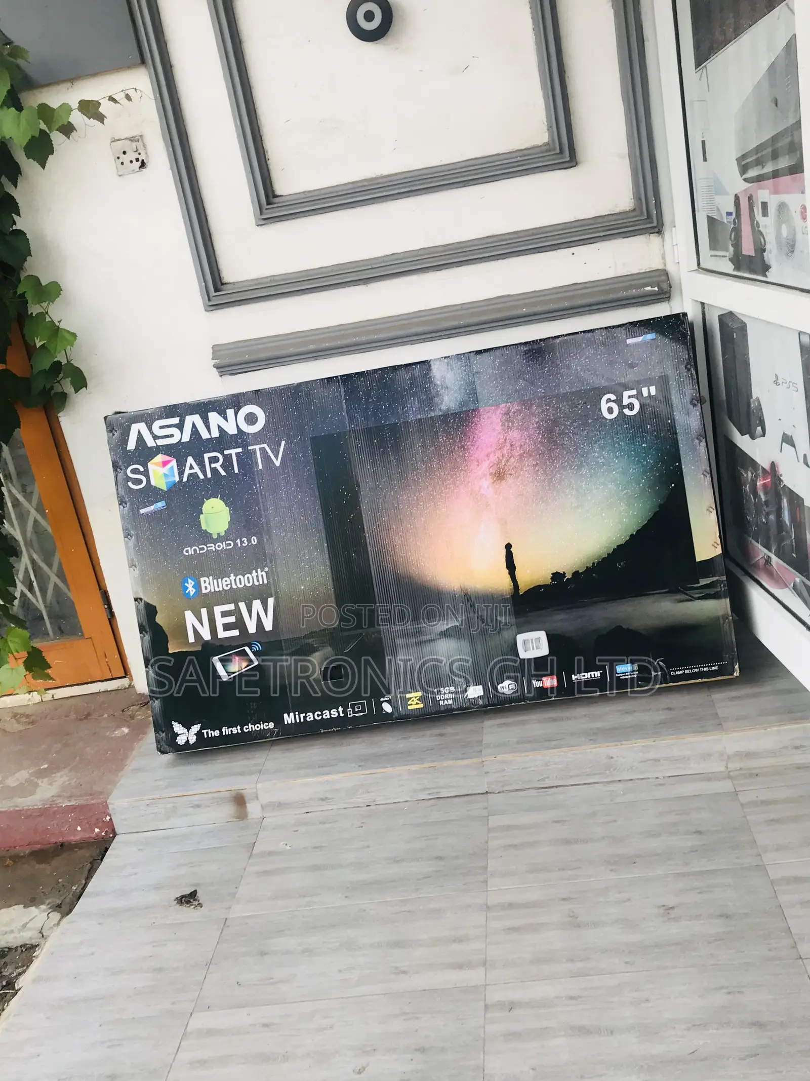 65 Inches Glossy Led Electric Black Smart Tv