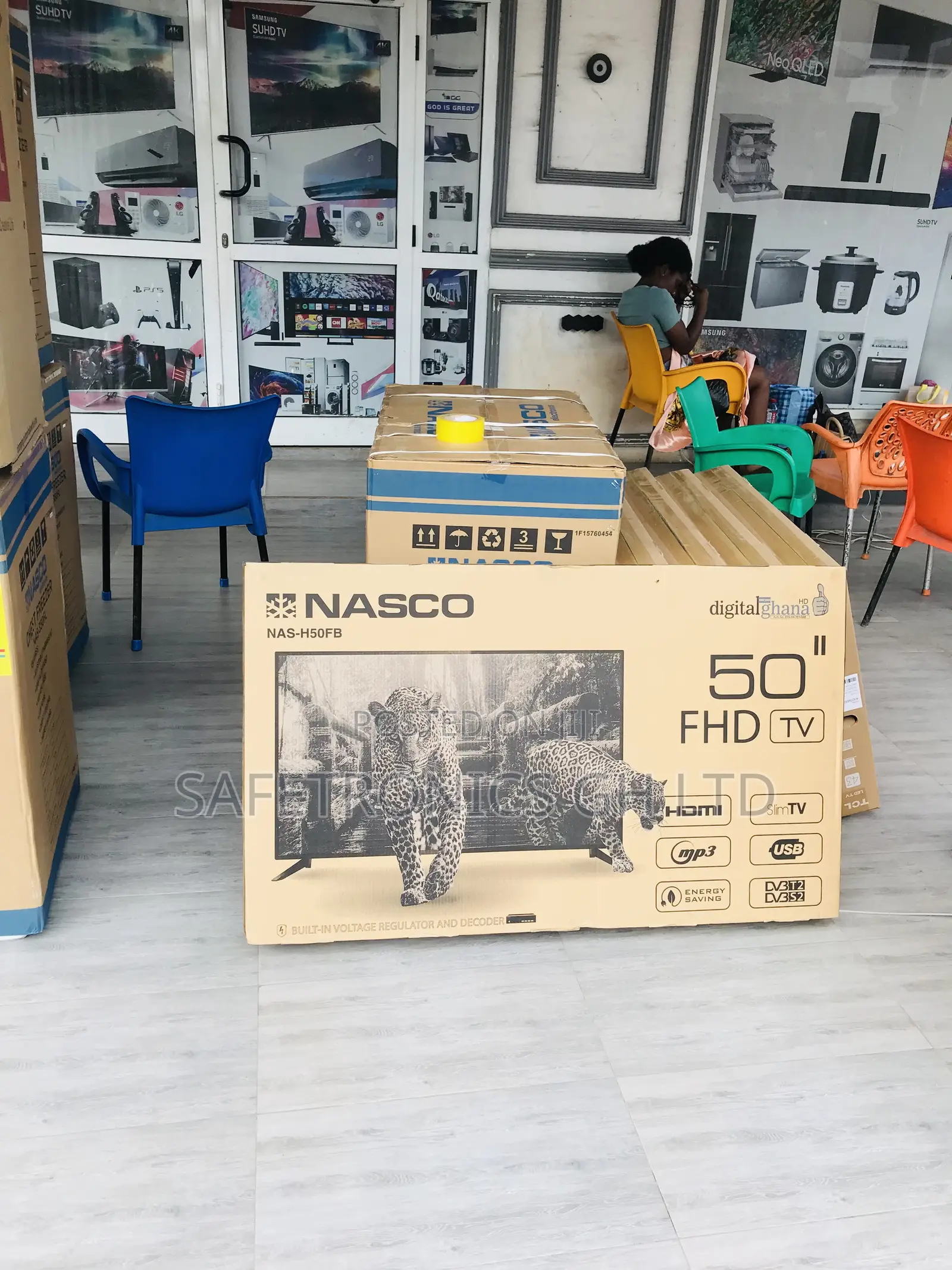 Led Digital Satellite Nasco 50 Inches Glossy Black Electric