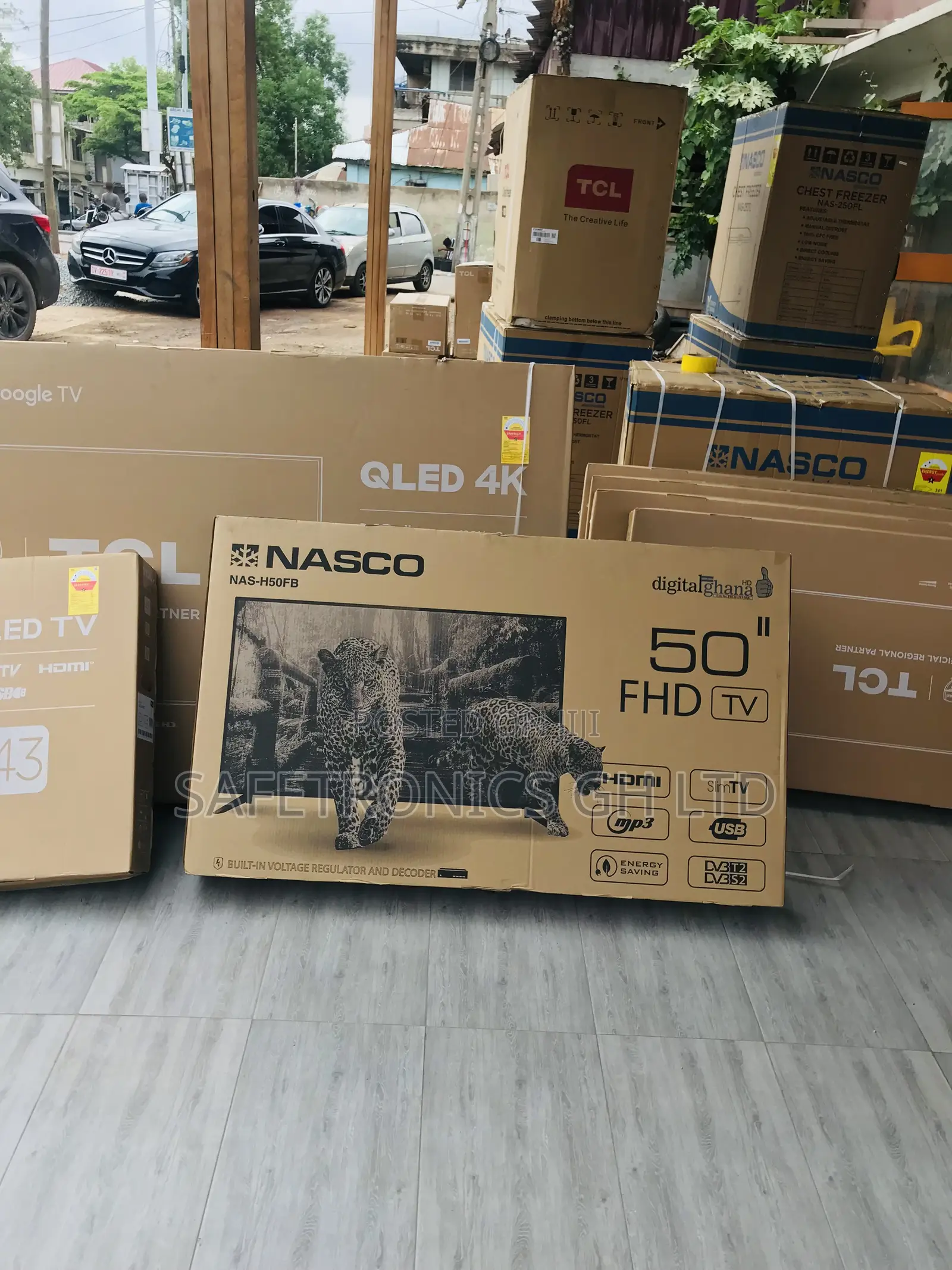 50 Inches Satellite Glossy Led Electric Black Nasco Tv