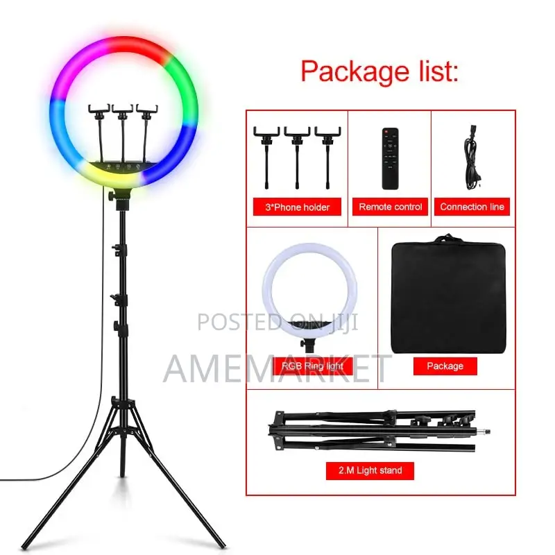 18 Inches Photography Studio Lighting LED RGB Ring Light