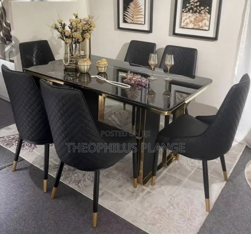 Executive Glass Dining Table Set