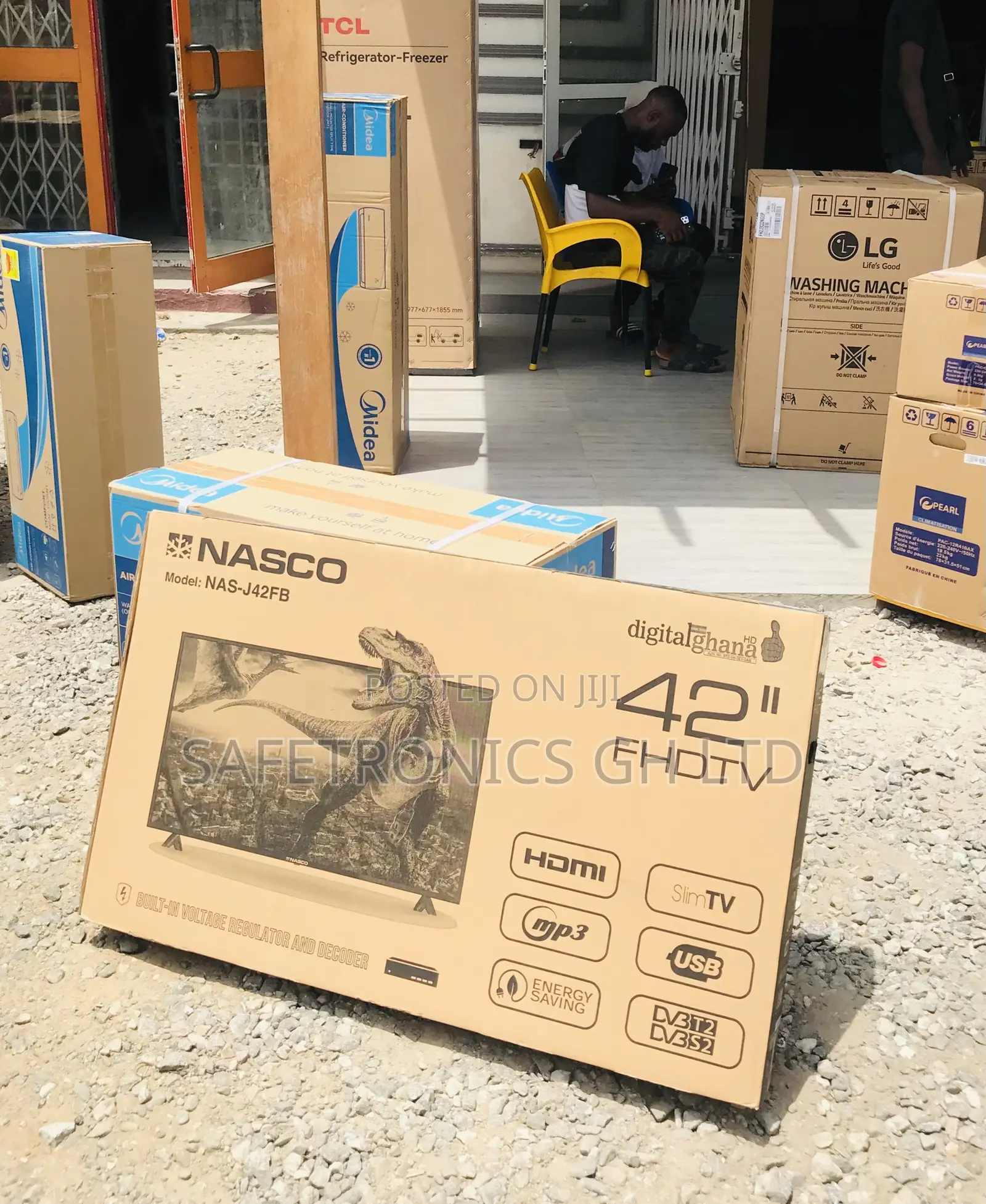 42 Inches Nasco Glossy Led Electric Black Digital