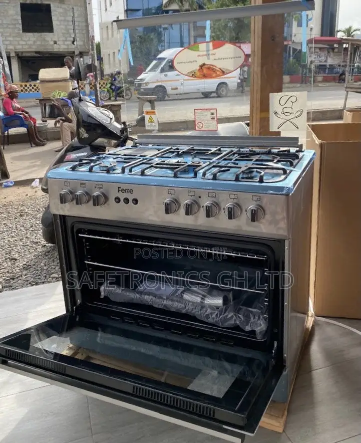 60x90 4 Gas 1electric Gray Oven With Grill Auto Ignition