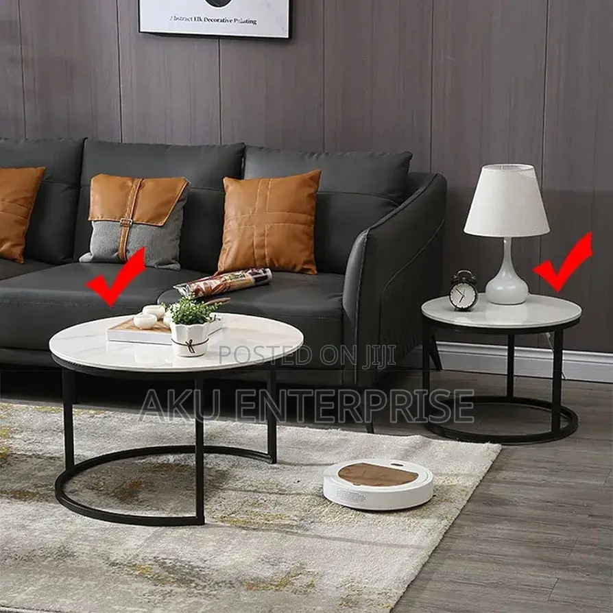 Double Marble Centre Table, Table 2 in 1