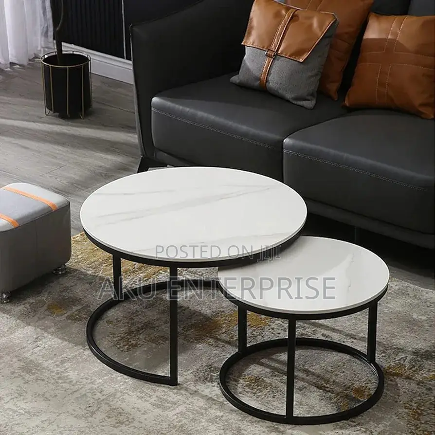 Double Marble Centre Table, Table 2 in 1