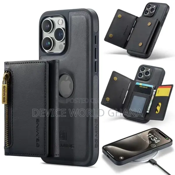 Dgming Leather Wallet Back Case for iPhone 15promax 15pro 15