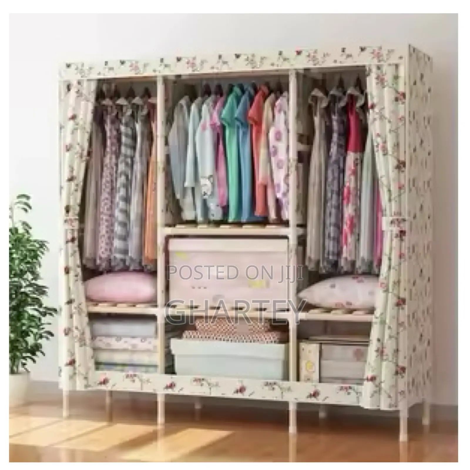 Wooden Foldable Wardrobe 3 in 1