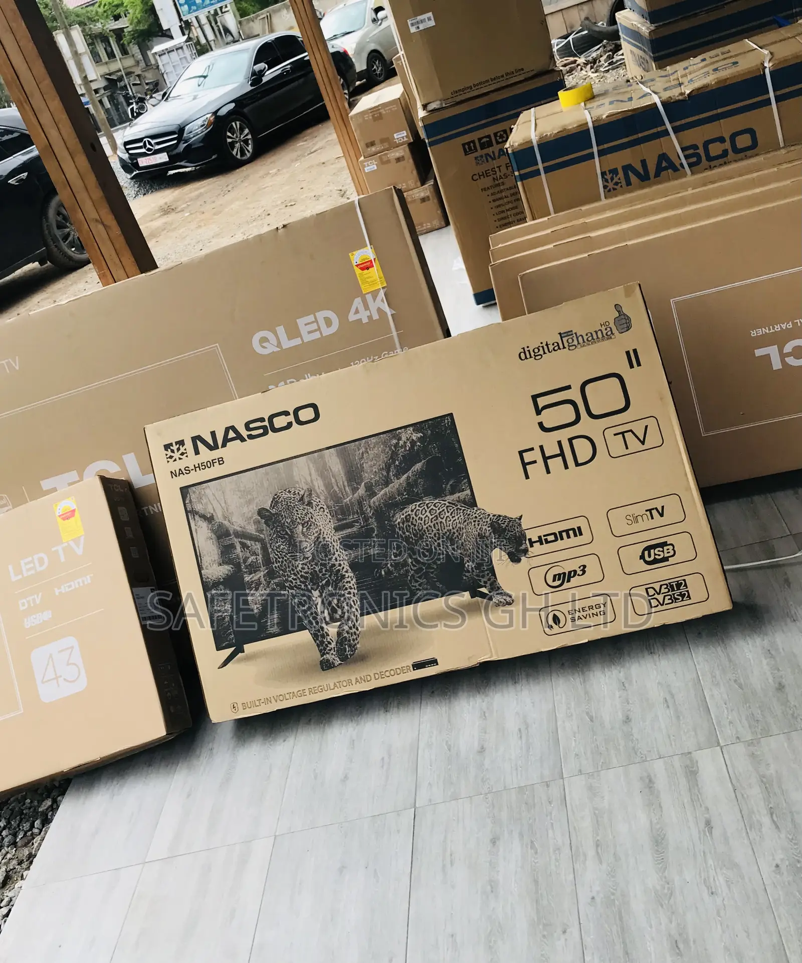 Satellite Digital 50 Inches Glossy Led Electric Black Tv