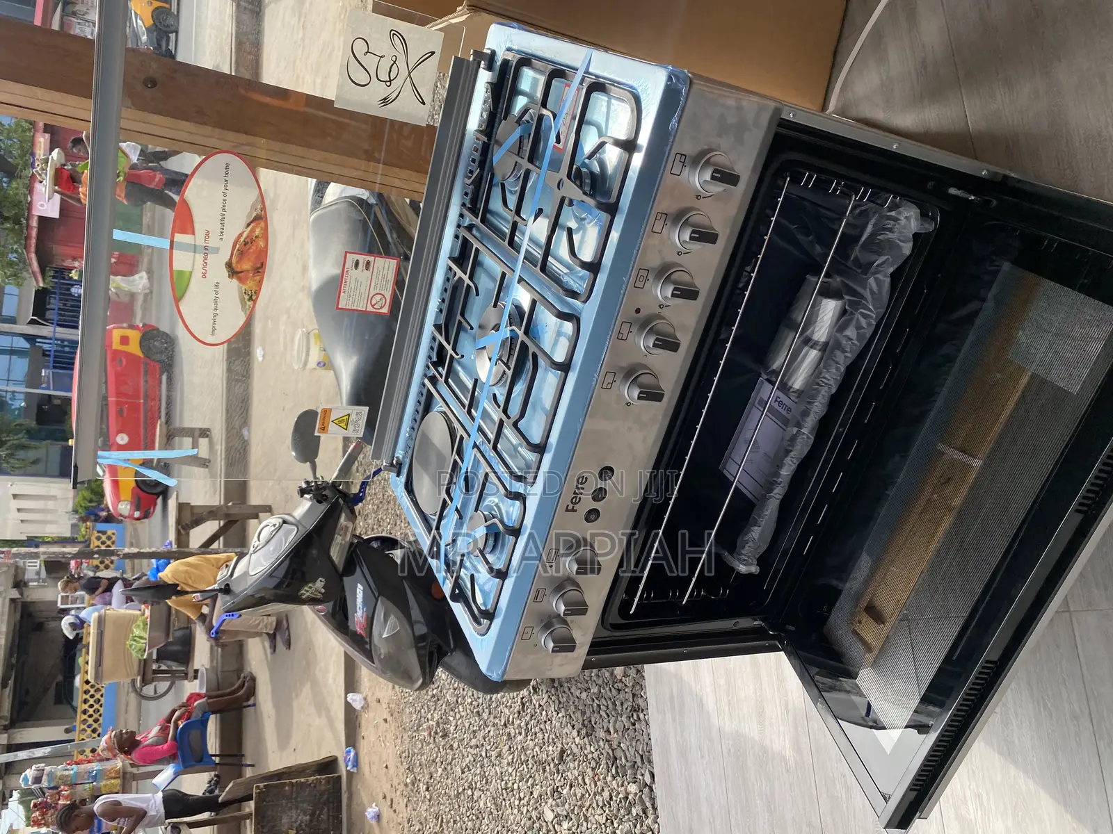 Elegant Gray Ferre 90x60 4 Gas + 1 Electric Burner.