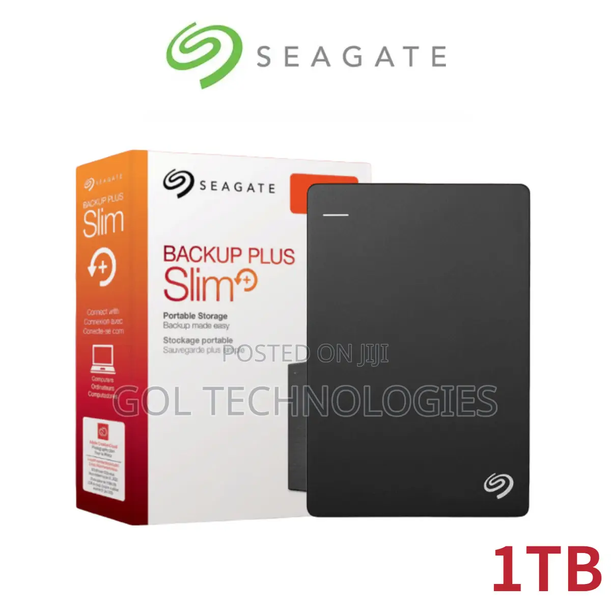 Seagate 1 Tb External Hard Disk Drives Backup Plus Slim