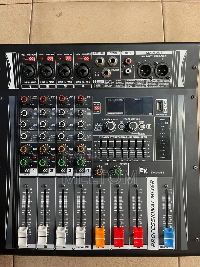 Ev 404usb 4channels Powered Amplified Mixer