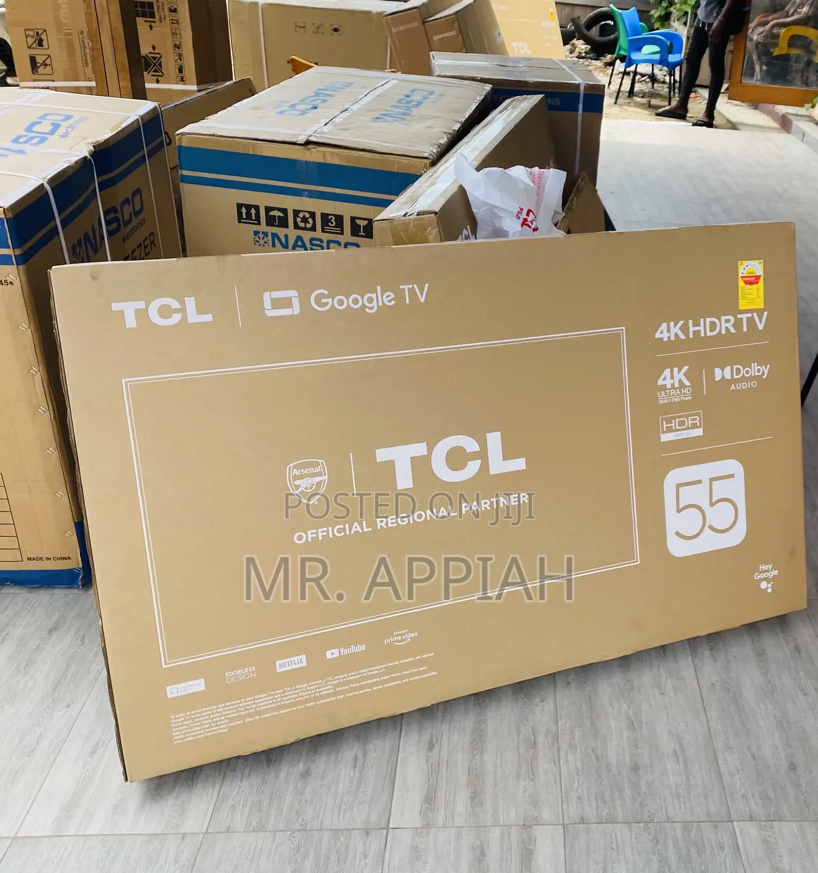 Sleek TCL 55p635 55 Inch Uhd Smart Android Tv(Black).