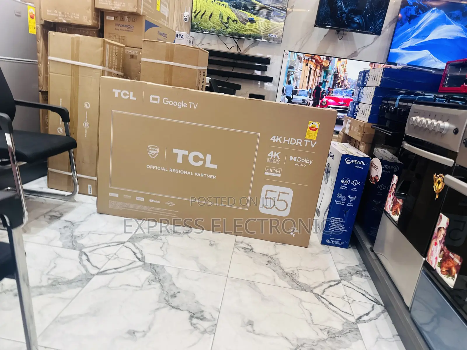 TCL Glossy 55”P645 UHD Smart Glossy Slim Sleek Design